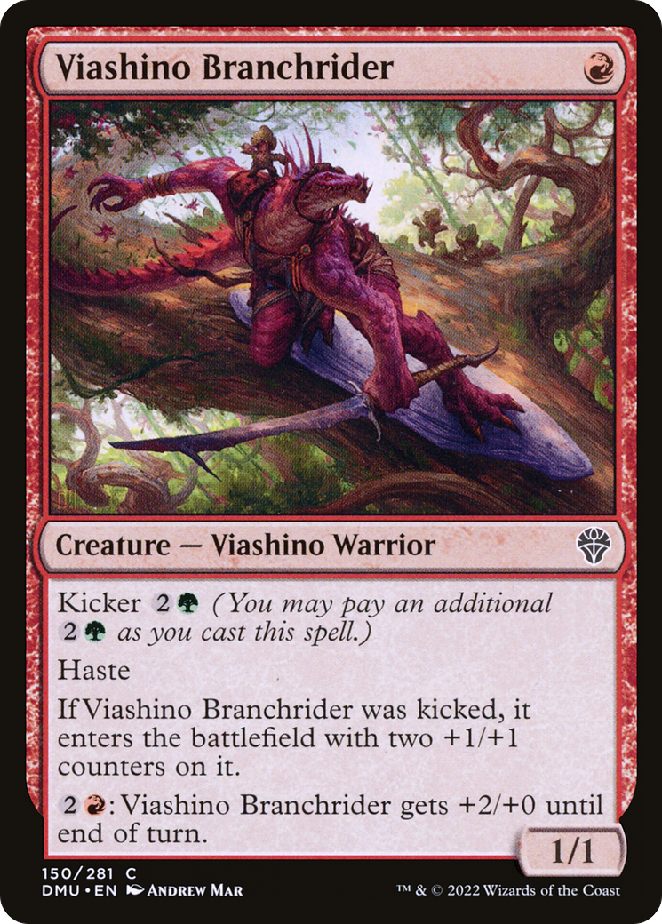 Viashino Branchrider - Common Creature — Lizard Warrior card from Dominaria United