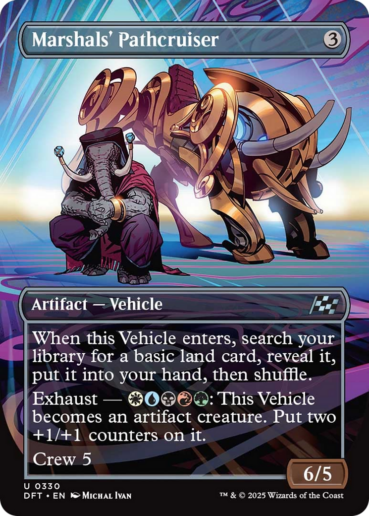 Marshals' Pathcruiser - Uncommon Artifact — Vehicle card from Aetherdrift
