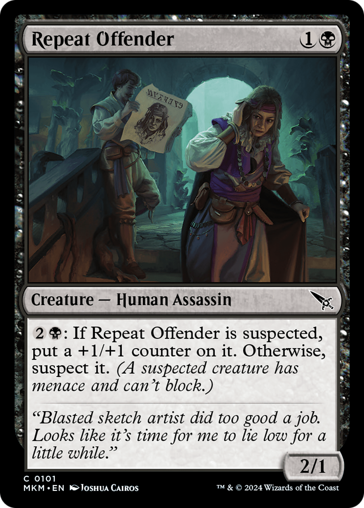 Repeat Offender - Common Creature — Human Assassin card from Murders at Karlov Manor