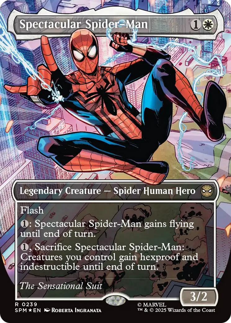 Spectacular Spider-Man - Rare Legendary Creature — Spider Human Hero card from Marvel's Spider-Man