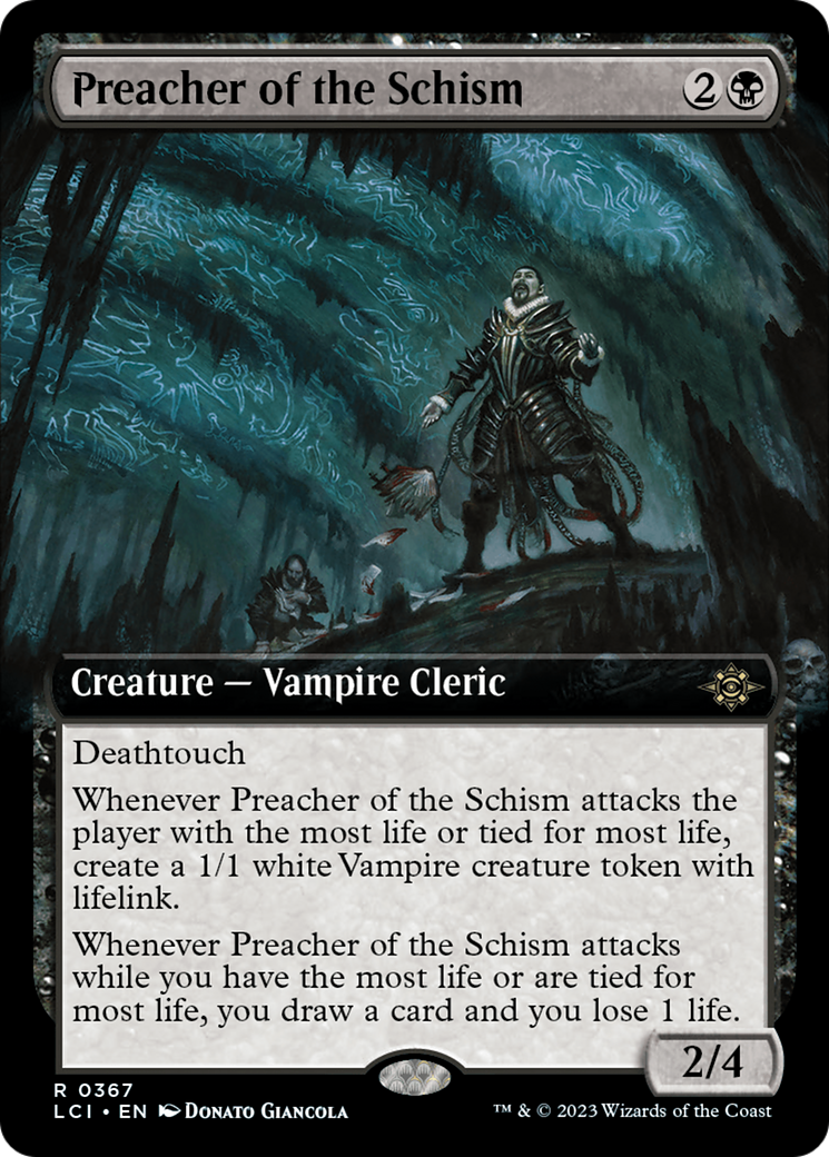 Preacher of the Schism - Rare Creature — Vampire Cleric card from The Lost Caverns of Ixalan