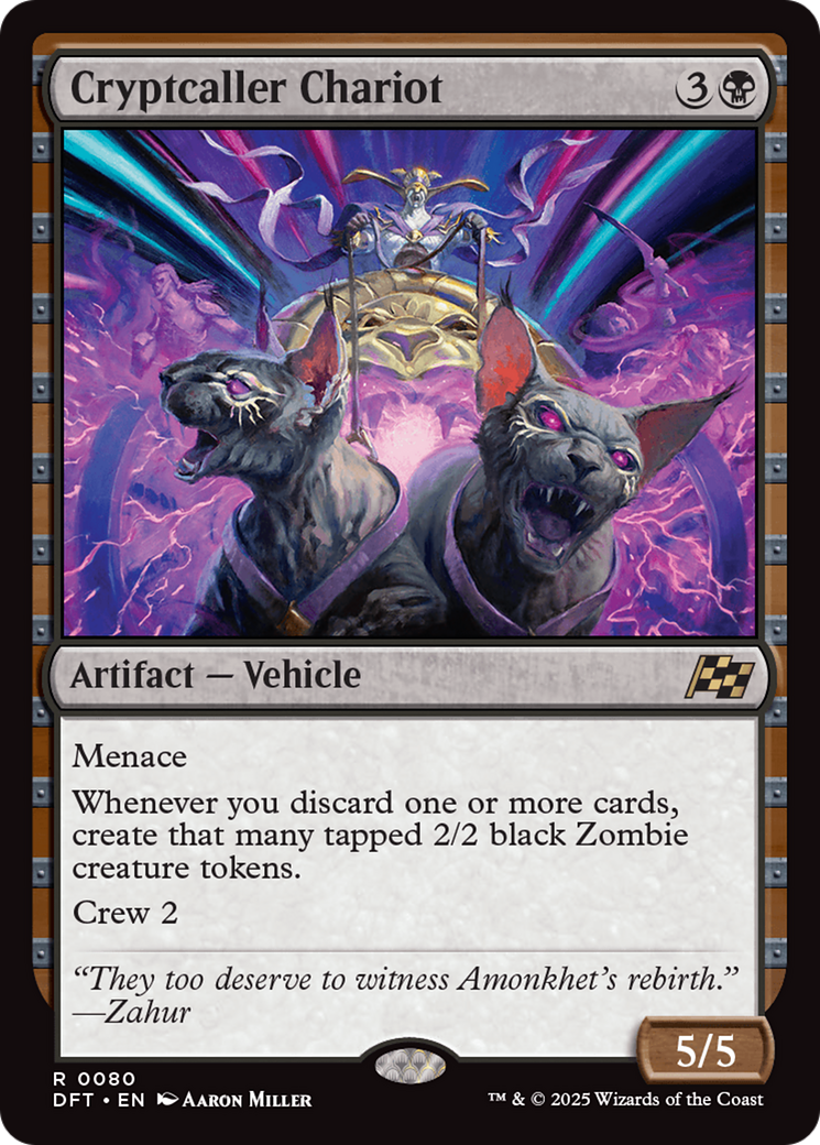 Cryptcaller Chariot - Rare Artifact — Vehicle card from Aetherdrift