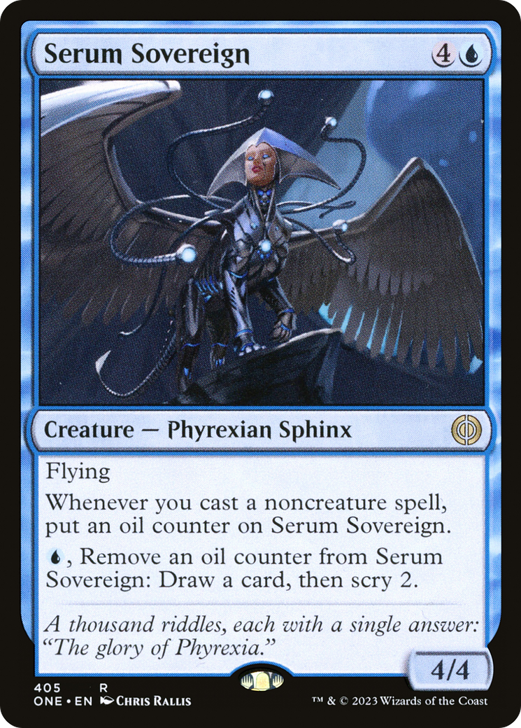 Serum Sovereign - Rare Creature — Phyrexian Sphinx card from Phyrexia: All Will Be One