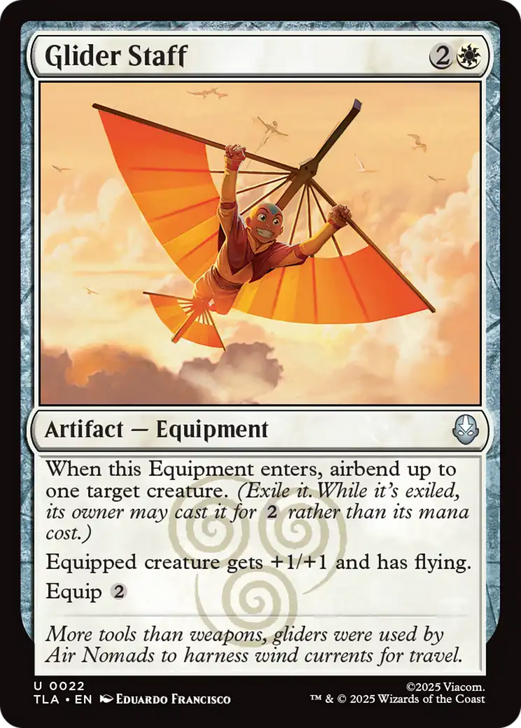 Glider Staff - Uncommon Artifact — Equipment card from Avatar: The Last Airbender