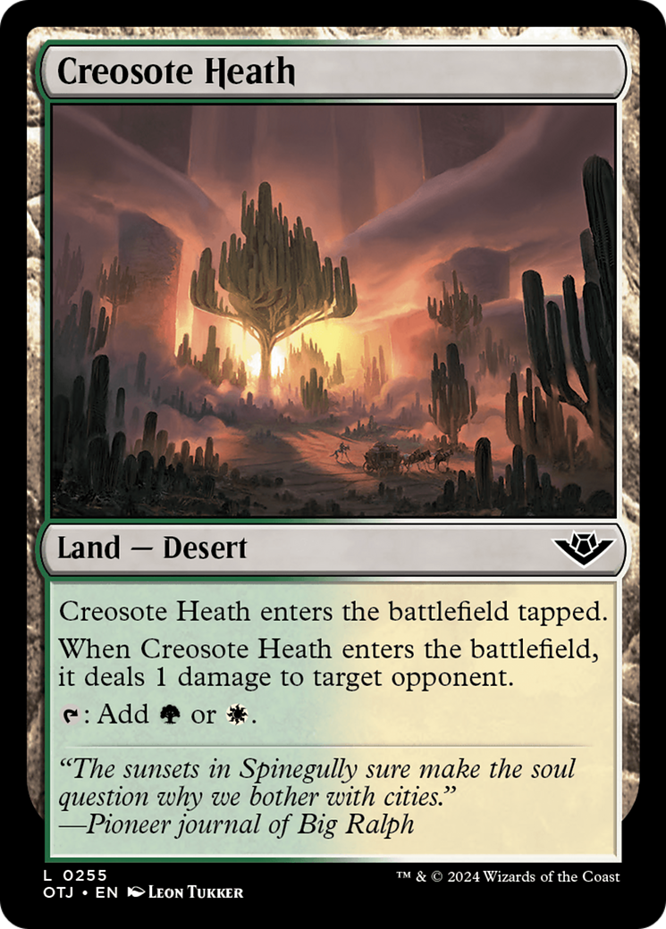 Creosote Heath - Common Land — Desert card from Outlaws of Thunder Junction
