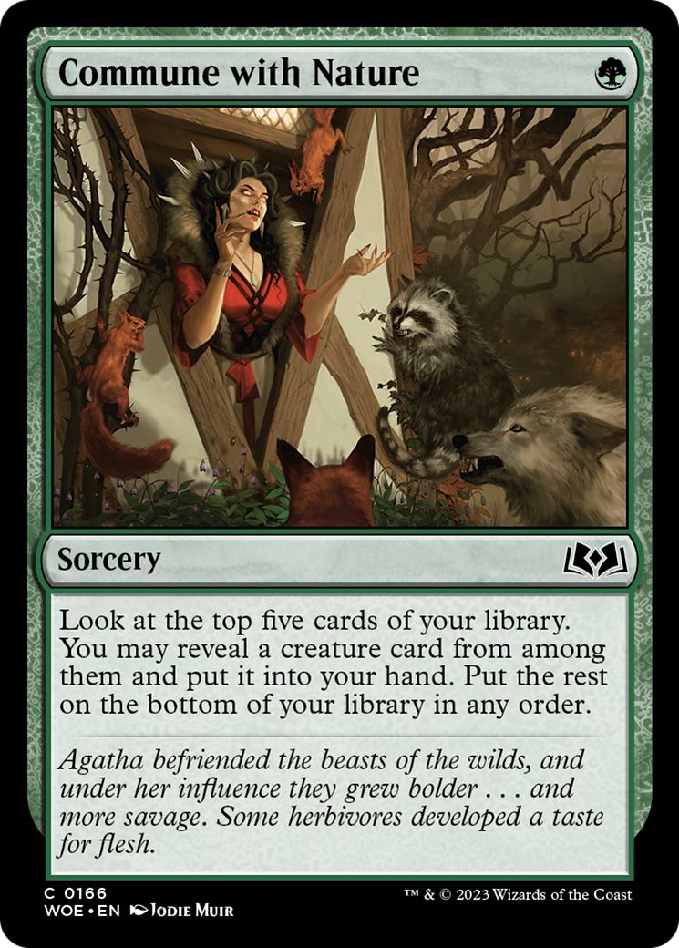 Commune with Nature - Common Sorcery card from Wilds of Eldraine