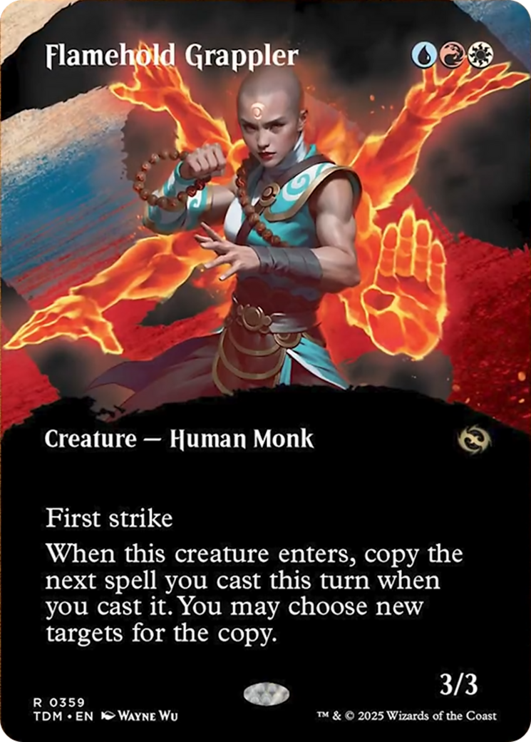 Flamehold Grappler - Rare Creature — Human Monk card from Tarkir: Dragonstorm