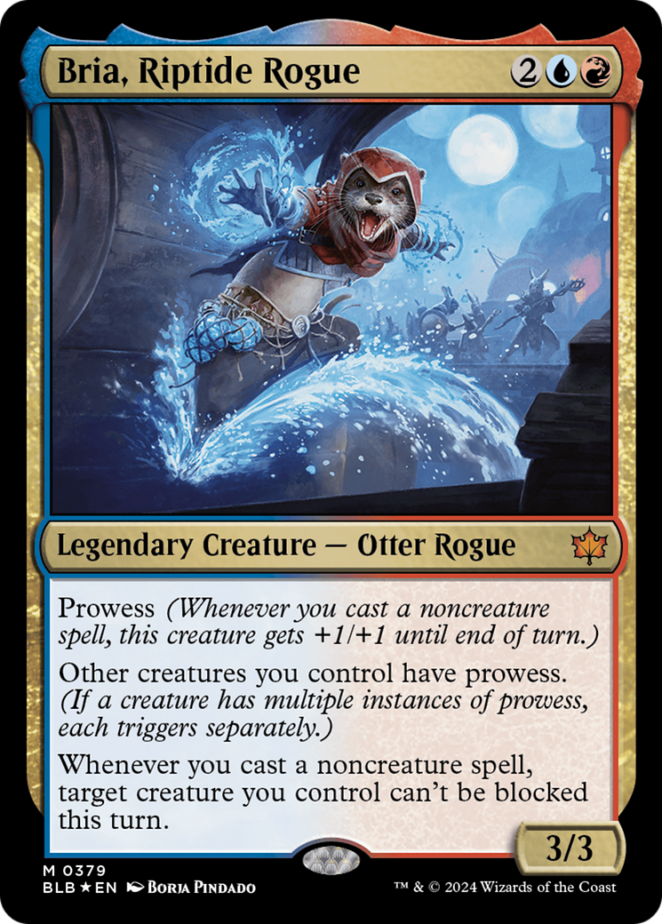 Bria, Riptide Rogue - Mythic Legendary Creature — Otter Rogue card from Bloomburrow