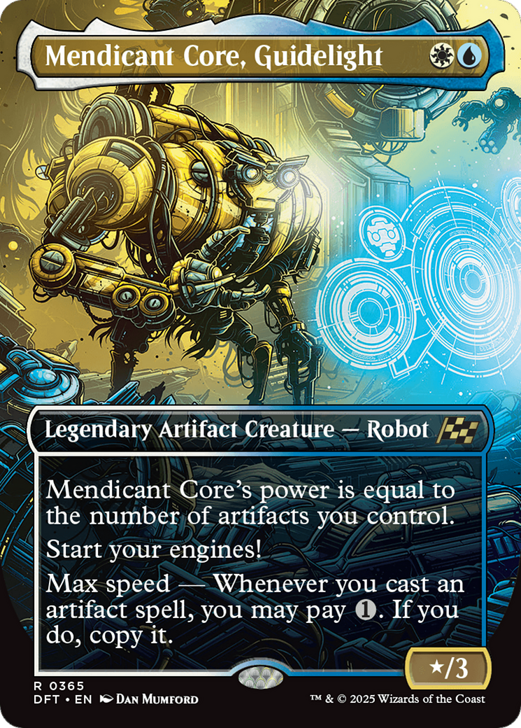 Mendicant Core, Guidelight - Rare Legendary Artifact Creature — Robot card from Aetherdrift