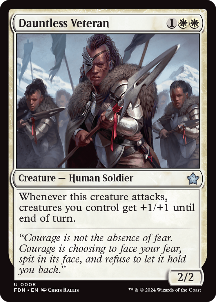 Dauntless Veteran - Uncommon Creature — Human Soldier card from Foundations