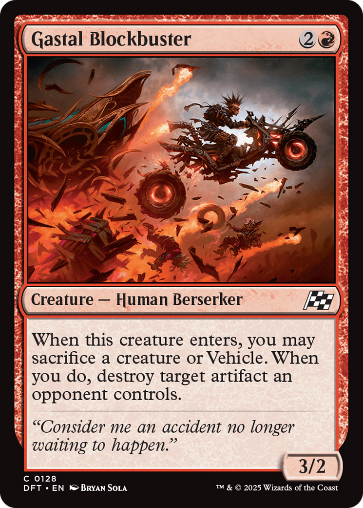 Gastal Blockbuster - Common Creature — Human Berserker card from Aetherdrift
