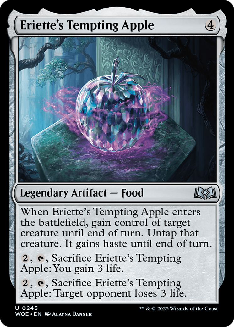 Eriette's Tempting Apple - Uncommon Legendary Artifact — Food card from Wilds of Eldraine