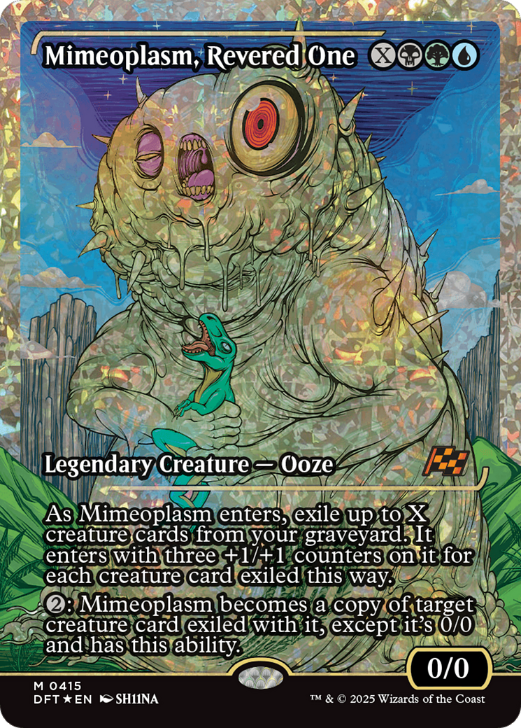 Mimeoplasm, Revered One - Mythic Legendary Creature — Ooze card from Aetherdrift