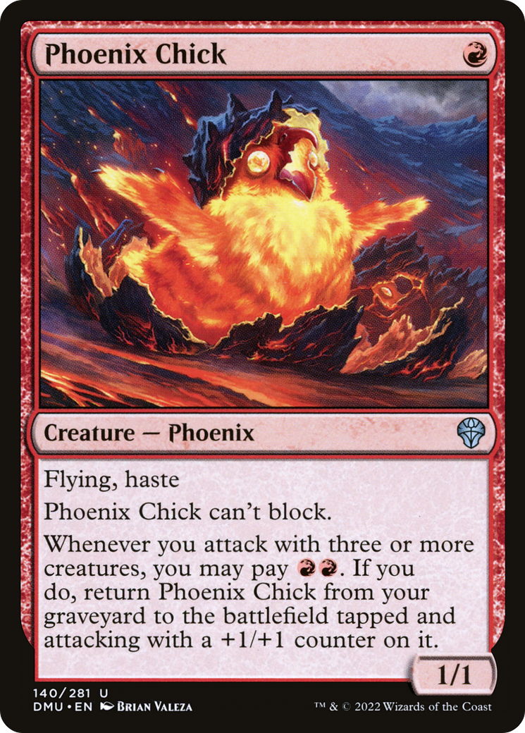 Phoenix Chick - Uncommon Creature — Phoenix card from Dominaria United