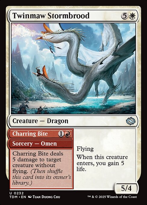 Twinmaw Stormbrood // Charring Bite - Uncommon card from Tarkir: Dragonstorm