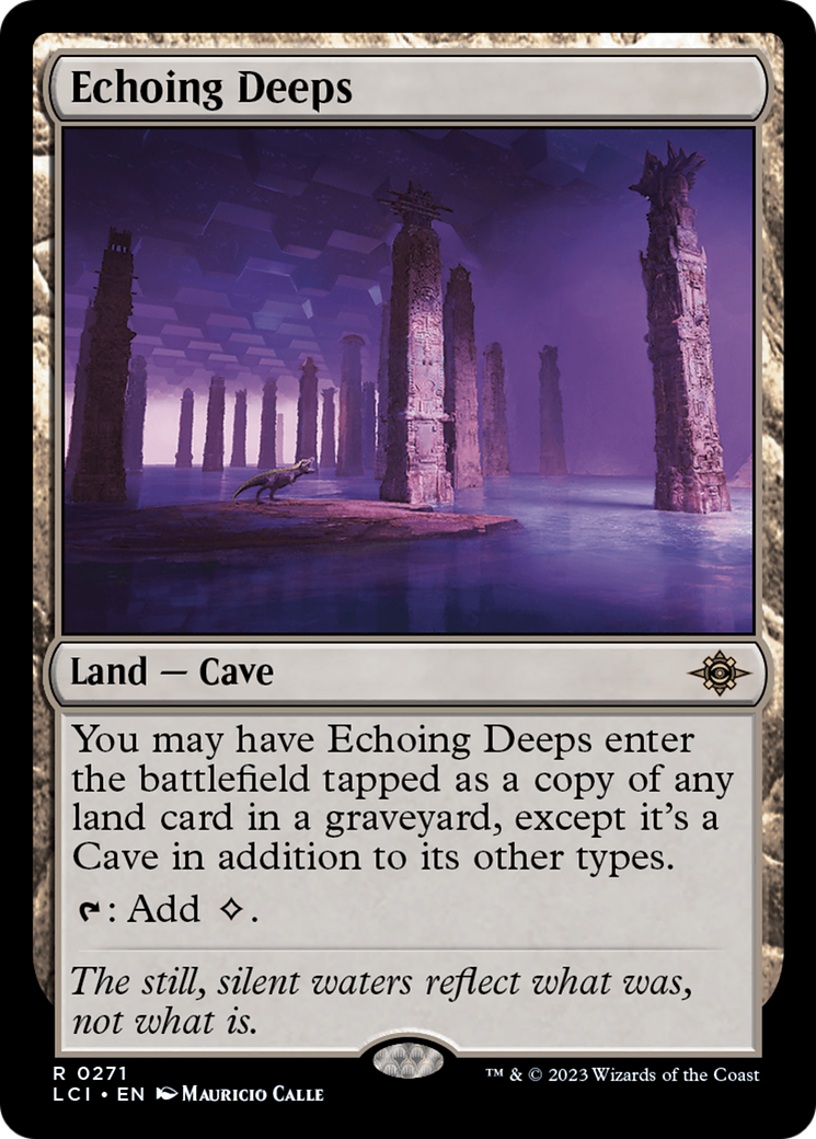 Echoing Deeps - Rare Land — Cave card from The Lost Caverns of Ixalan
