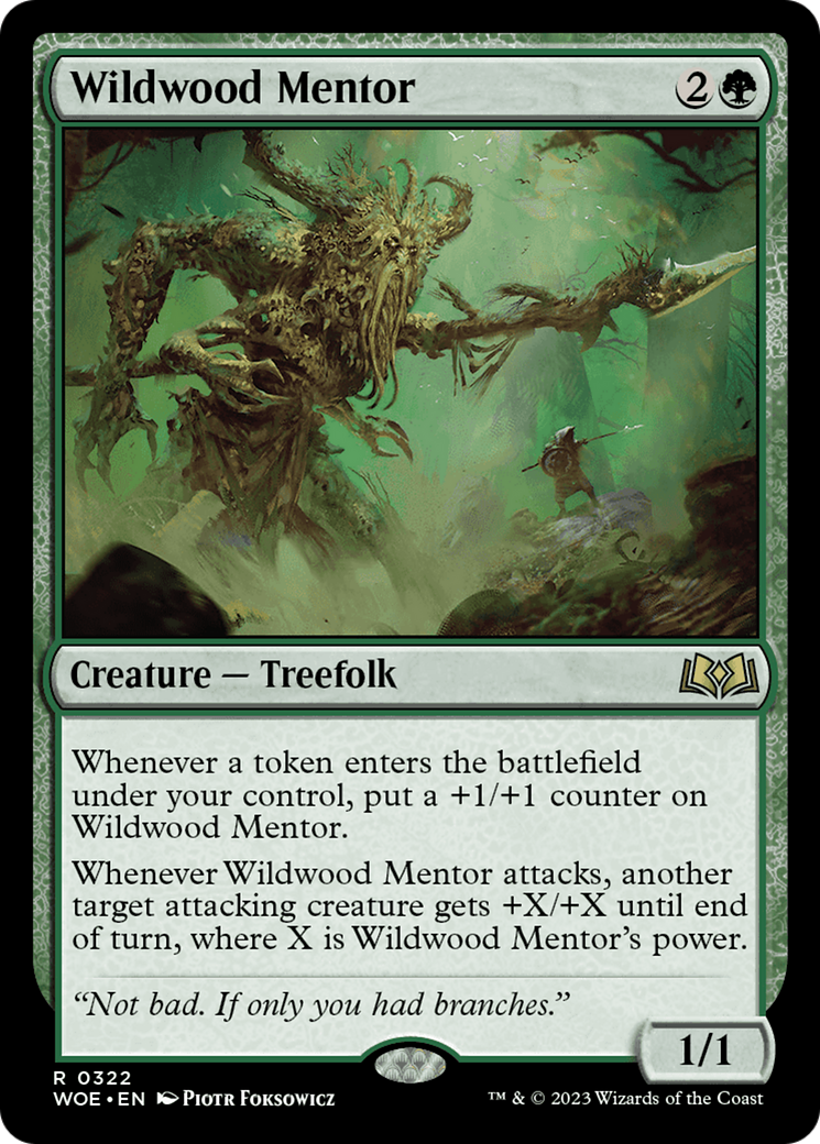 Wildwood Mentor - Rare Creature — Treefolk card from Wilds of Eldraine