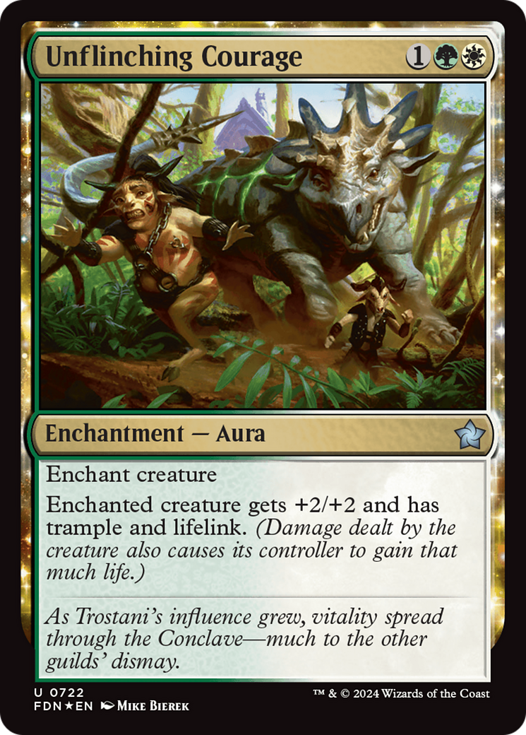Unflinching Courage - Uncommon Enchantment — Aura card from Foundations