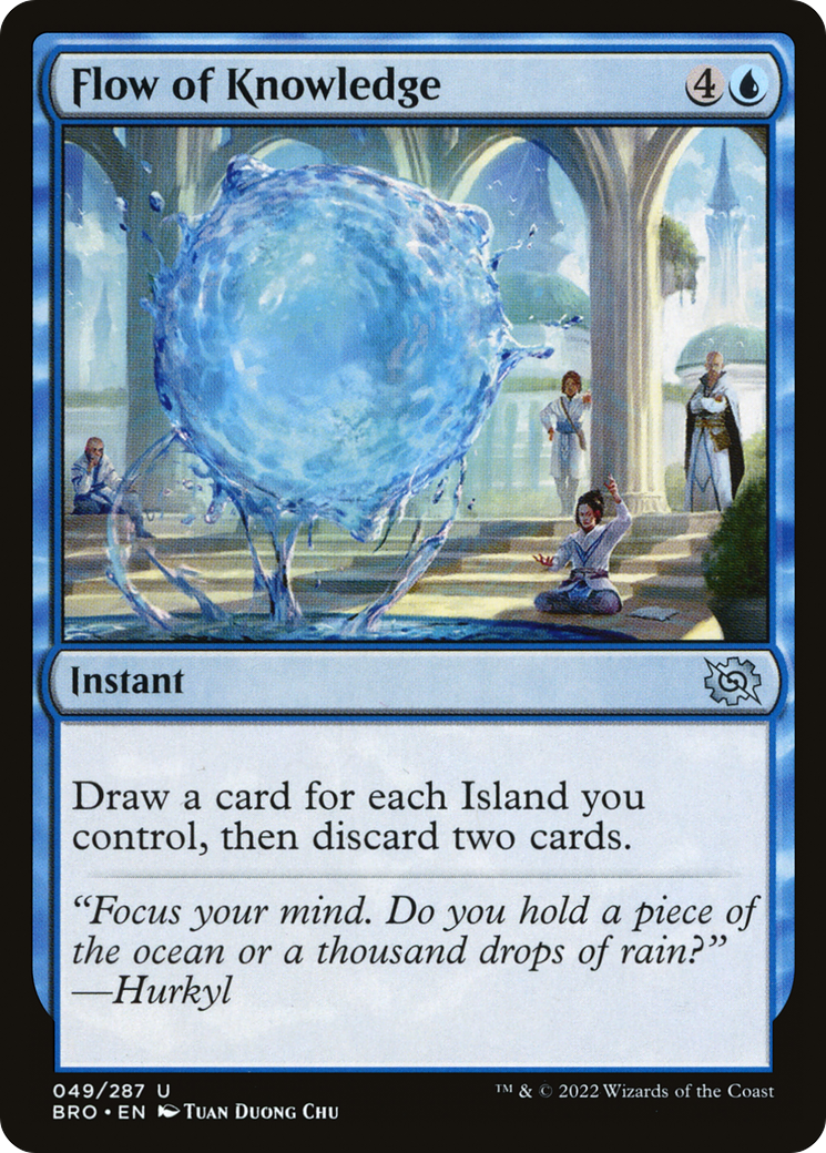 Flow of Knowledge - Uncommon Instant card from The Brothers' War