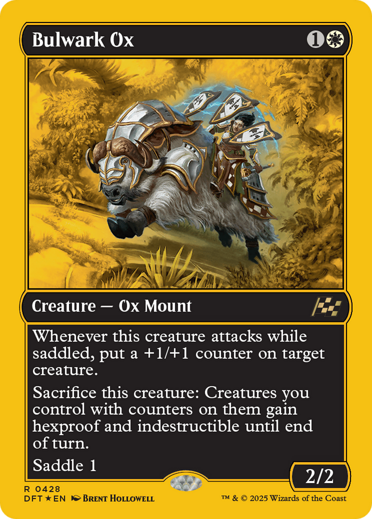 Bulwark Ox - Rare Creature — Ox Mount card from Aetherdrift