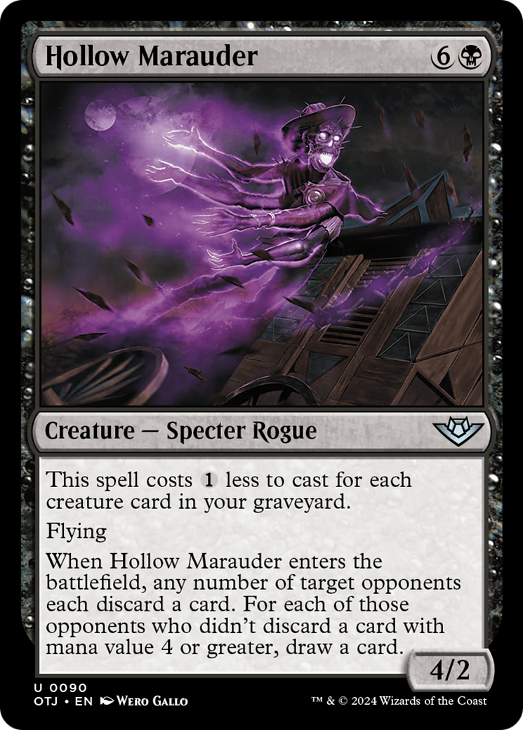 Hollow Marauder - Uncommon Creature — Specter Rogue card from Outlaws of Thunder Junction