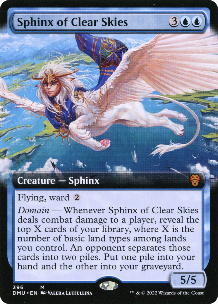 Sphinx of Clear Skies - Mythic Creature — Sphinx card from Dominaria United