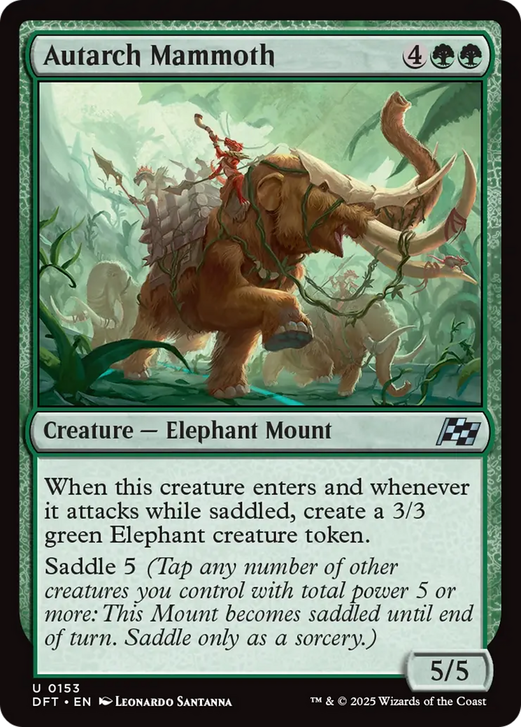 Autarch Mammoth - Uncommon Creature — Elephant Mount card from Aetherdrift