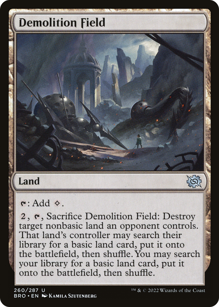 Demolition Field - Uncommon Land card from The Brothers' War