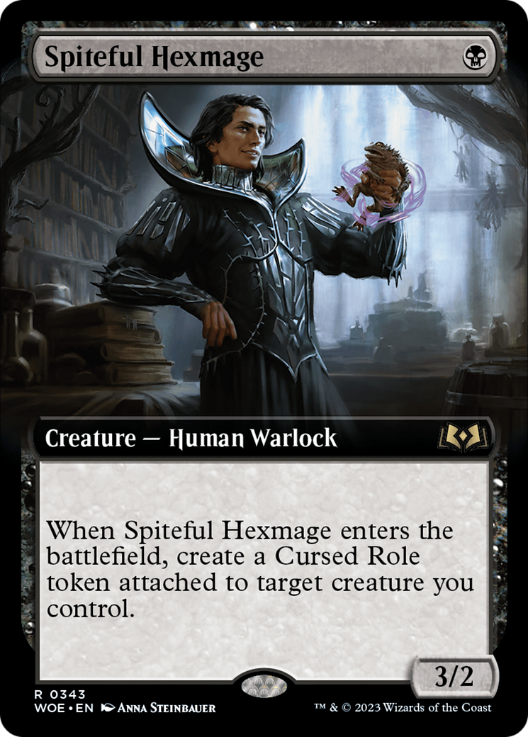 Spiteful Hexmage - Rare Creature — Human Warlock card from Wilds of Eldraine