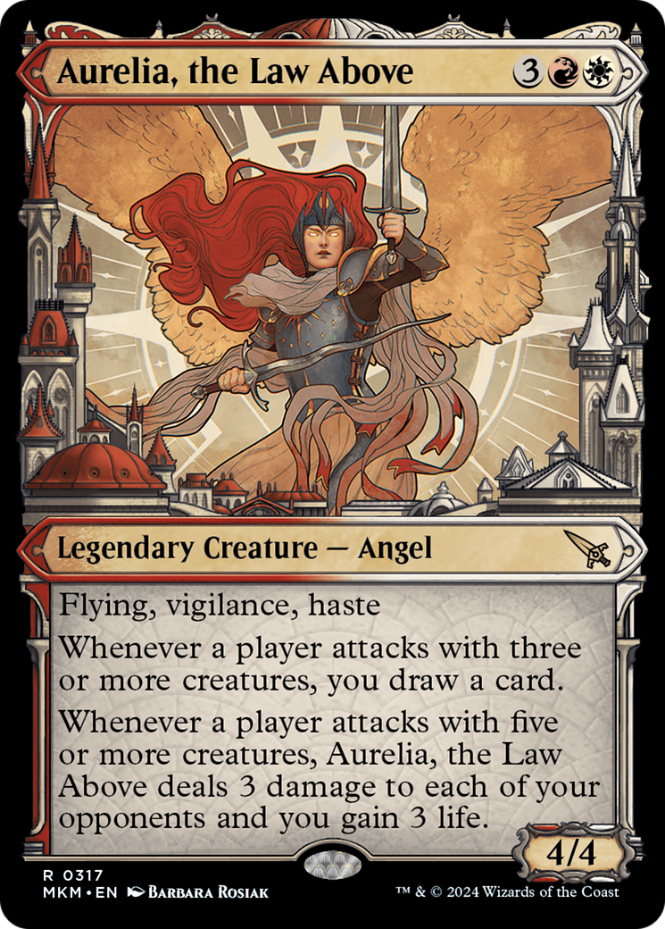 Aurelia, the Law Above - Rare Legendary Creature — Angel card from Murders at Karlov Manor