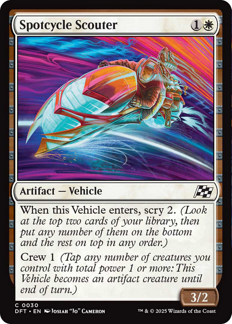 Spotcycle Scouter - Common Artifact — Vehicle card from Aetherdrift