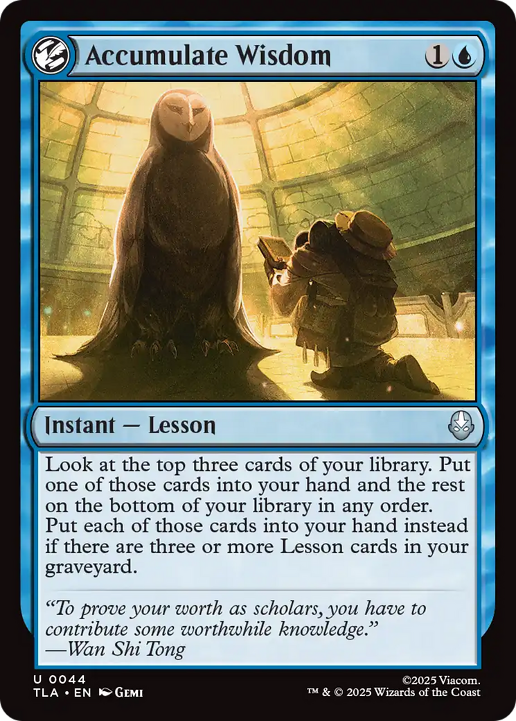 Accumulate Wisdom - Instant — Lesson used in Temur main decks