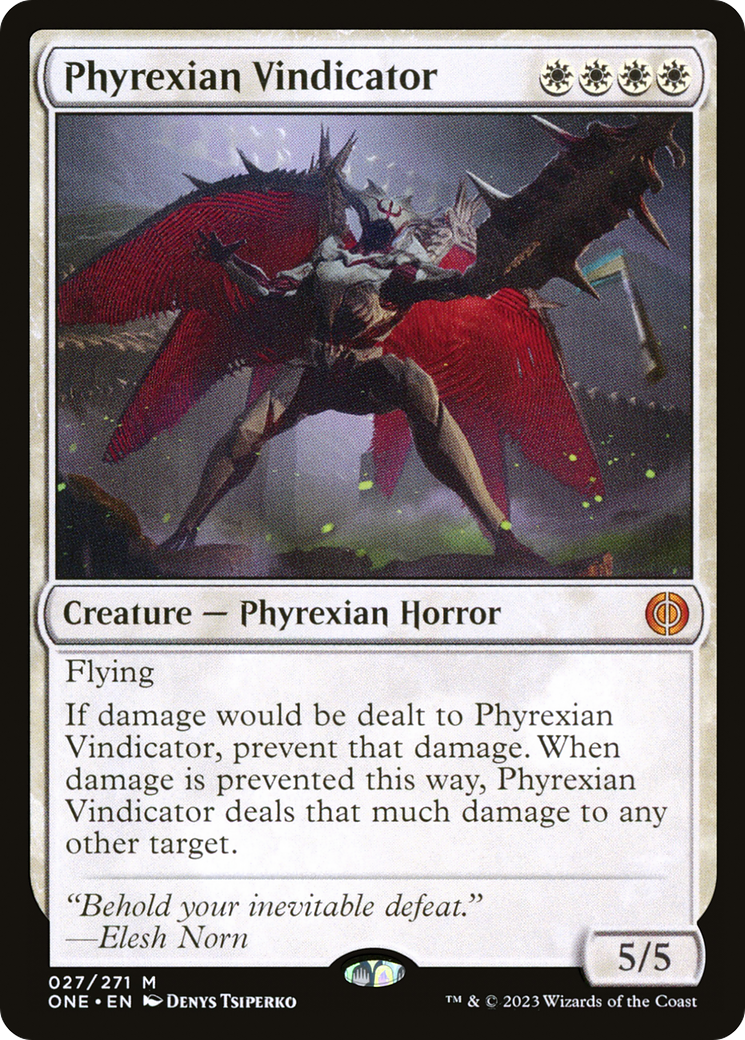 Phyrexian Vindicator - Mythic Creature — Phyrexian Horror card from Phyrexia: All Will Be One