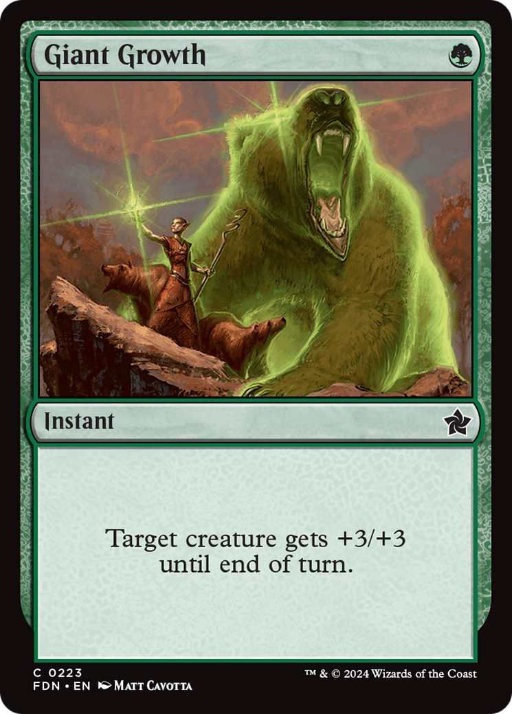 Giant Growth - Common Instant card from Foundations