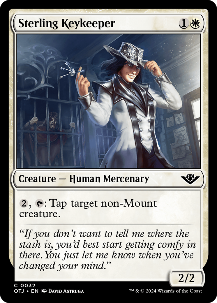 Sterling Keykeeper - Common Creature — Human Mercenary card from Outlaws of Thunder Junction