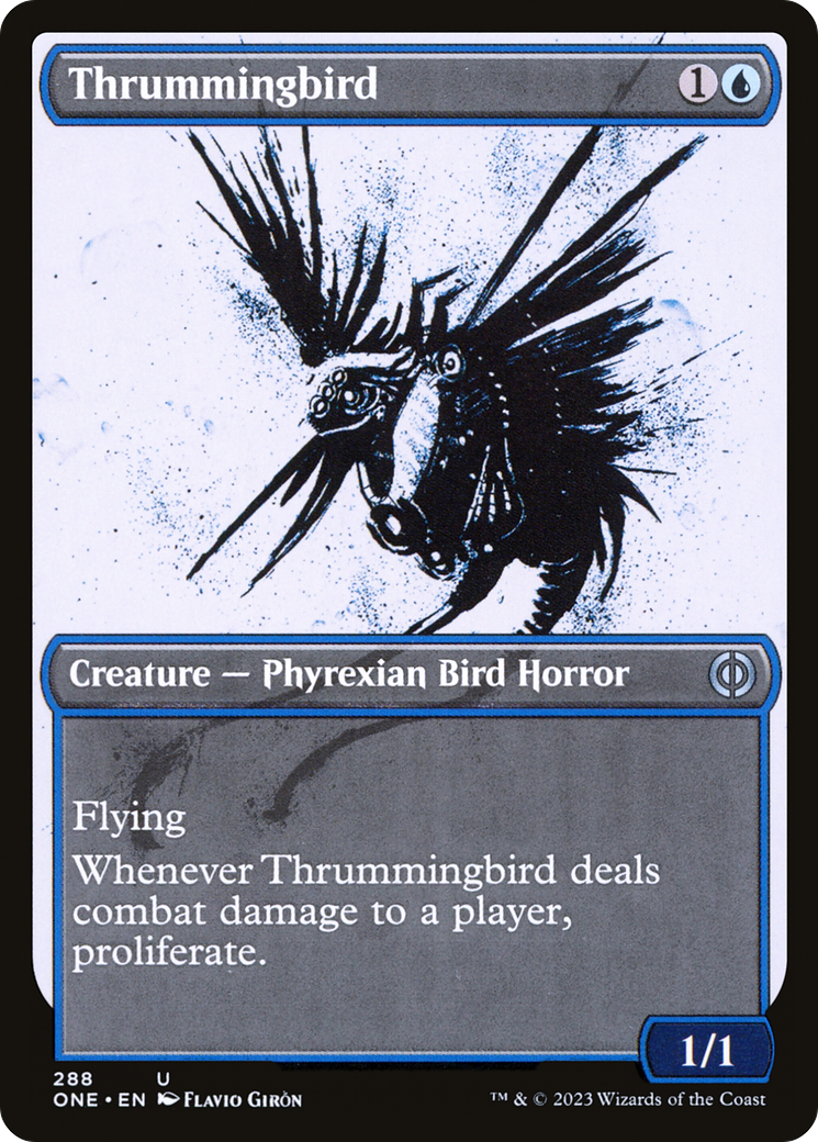 Thrummingbird - Uncommon Creature — Phyrexian Bird Horror card from Phyrexia: All Will Be One