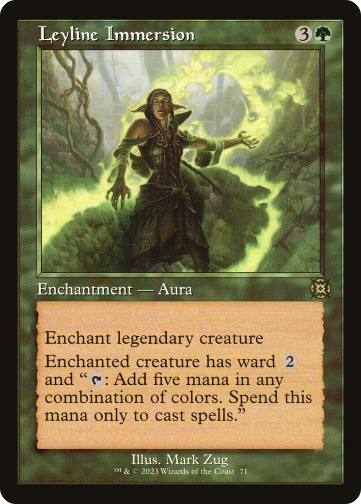 Leyline Immersion - Rare Enchantment — Aura card from March of the Machine: The Aftermath