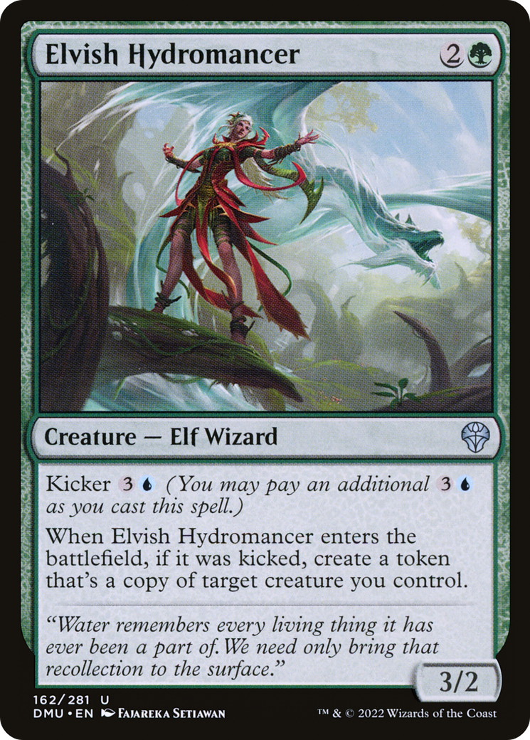 Elvish Hydromancer - Uncommon Creature — Elf Wizard card from Dominaria United