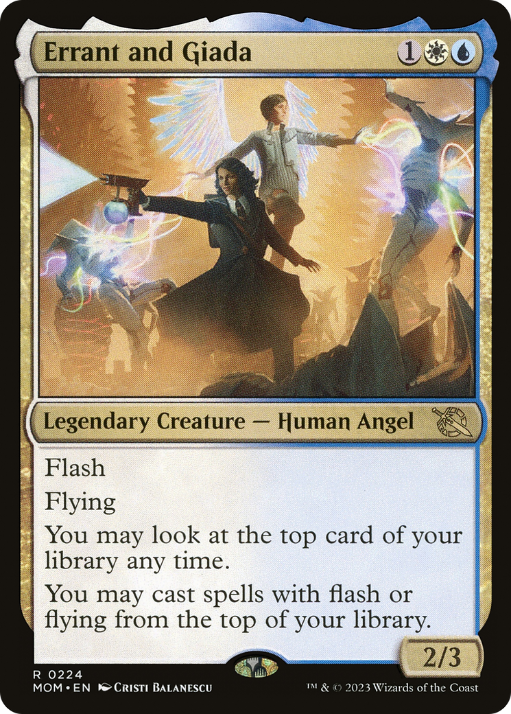 Errant and Giada - Rare Legendary Creature — Human Angel card from March of the Machine