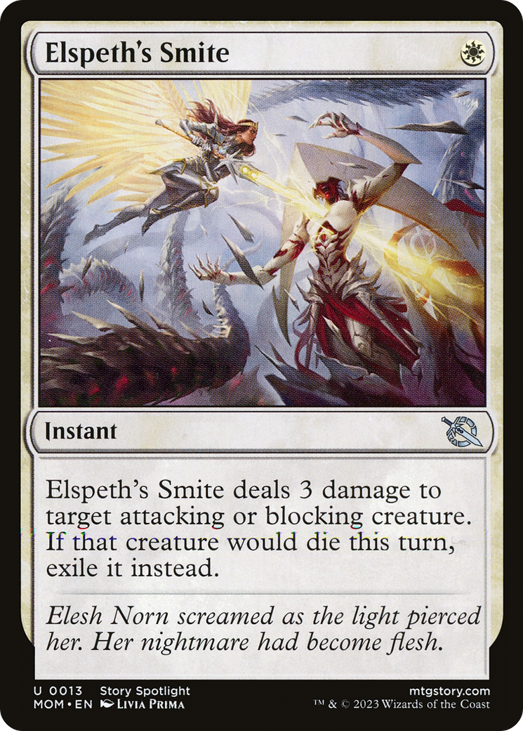 Elspeth's Smite - Uncommon Instant card from March of the Machine