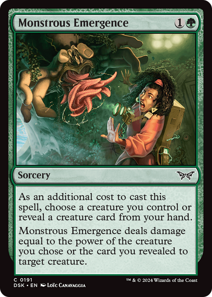 Monstrous Emergence - Common Sorcery card from Duskmourn: House of Horror