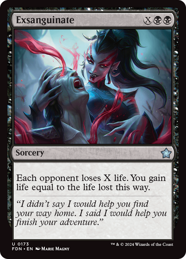 Exsanguinate - Uncommon Sorcery card from Foundations