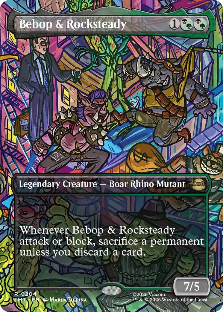 Bebop & Rocksteady - Rare Legendary Creature — Boar Rhino Mutant card from Teenage Mutant Ninja Turtles