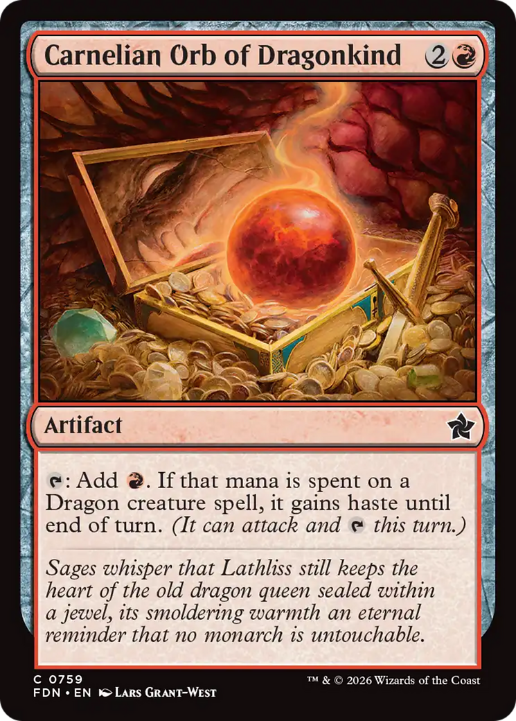 Carnelian Orb of Dragonkind - Common Artifact card from Foundations