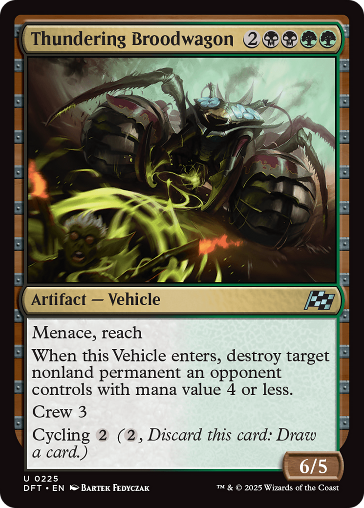Thundering Broodwagon - Uncommon Artifact — Vehicle card from Aetherdrift