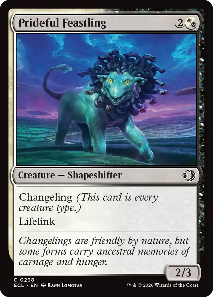 Prideful Feastling - Common Creature — Shapeshifter card from Lorwyn Eclipsed