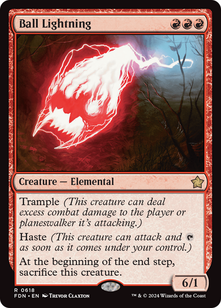 Ball Lightning - Rare Creature — Elemental card from Foundations