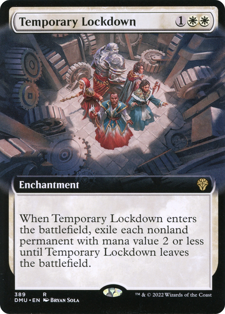 Temporary Lockdown - Rare Enchantment card from Dominaria United
