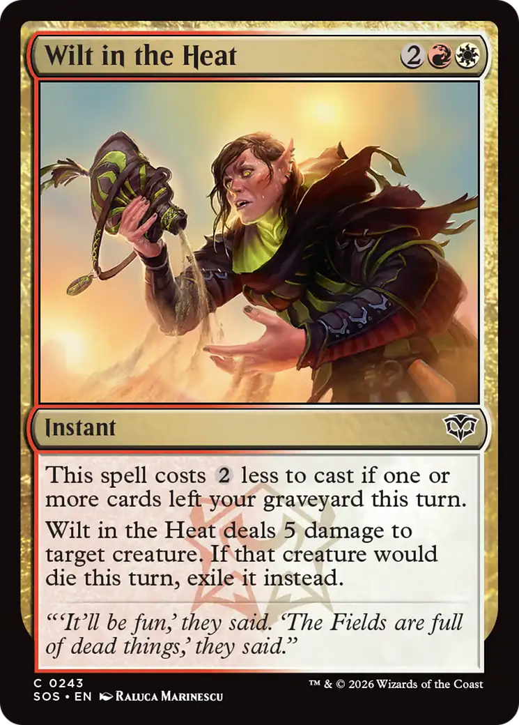 Wilt in the Heat - Common Instant card from Secrets of Strixhaven