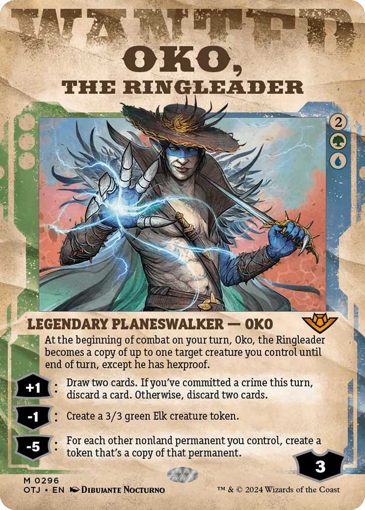 Oko, the Ringleader - Mythic Legendary Planeswalker — Oko card from Outlaws of Thunder Junction